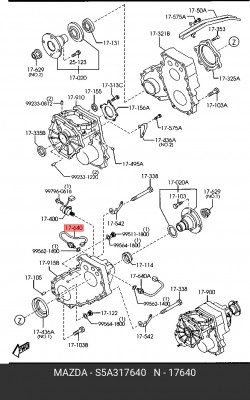 Выключатель фонарей заднего хода S5A317640 MAZDA