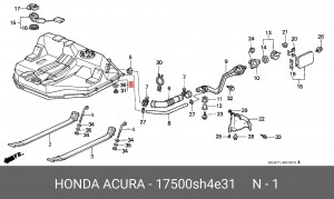 Топливный бак 17500SH4E31 HONDA