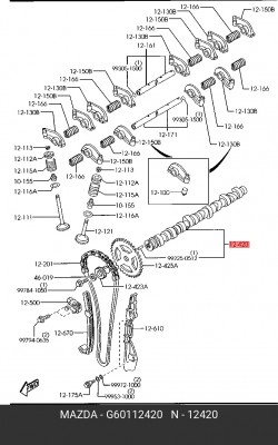 Распредвал G60112420 MAZDA