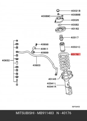 Пружина подвески MB911483 MITSUBISHI
