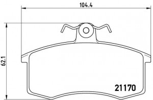 Комплект тормозных колодок, диско P41003 BREMBO