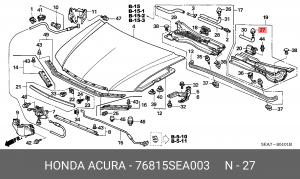 Форсунка стеклоомывателя 76815SEA003 HONDA