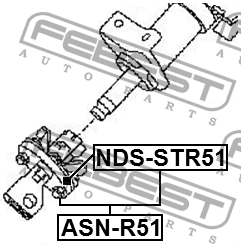 Вал карданный ASN-R51 FEBEST