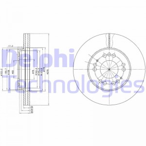Тормозной диск BG2765 DELPHI