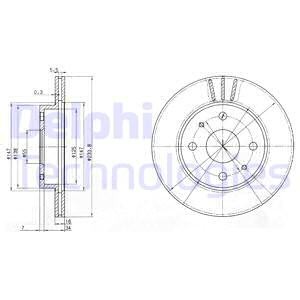 Тормозной диск BG3555 DELPHI