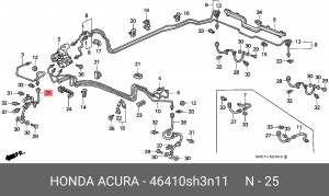 Тормозной шланг 46410SH3N11 HONDA
