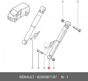 Амортизатор подвески 8200587187 RENAULT