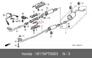 Болт крепления 18176PT0003 HONDA