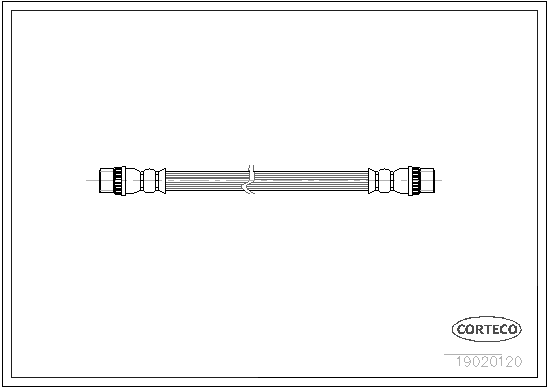 Тормозной шланг 19020120 CORTECO