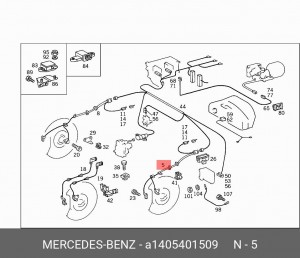 Датчик, частота вращения колеса A 140 540 15 09 MERCEDES BENZ