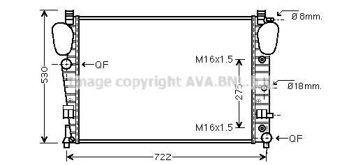 Радиатор охлаждения ДВС MS2306 AVA