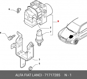 Гидроагрегат, тормозная система 71717285 ALFA FIAT LANCIA