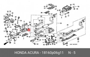 Катализатор 18160P06G11 HONDA