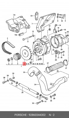 Вентилятор, генератор 92860344302 PORSCHE