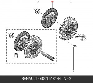 Диск сцепления 6001543444 RENAULT