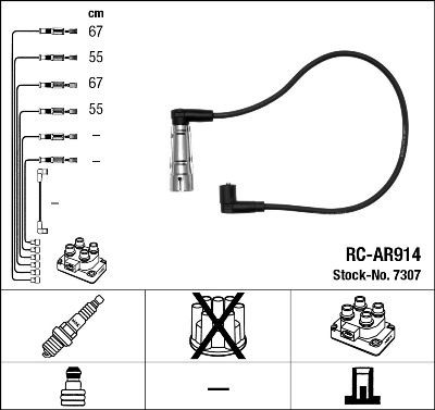 Ккомплект проводов зажигания 7307 NGK NTK