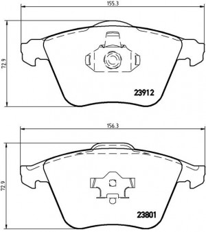 Комплект тормозных колодок, диско P24057 BREMBO