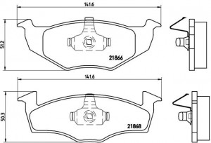 Комплект тормозных колодок, диско P85030 BREMBO