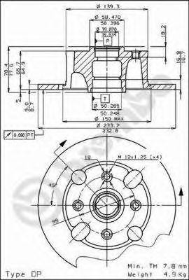 Тормозной диск 08.2163.08 BREMBO