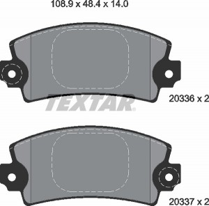 Комплект тормозных колодок, диско 2033602 TEXTAR
