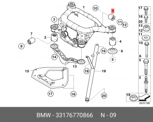 Подвеска, балка моста 33 17 6 770 866 BMW