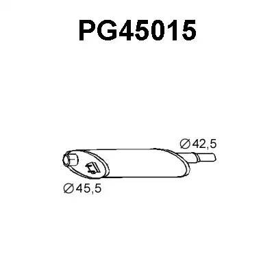 Предглушитель выхлопных газов PG45015 VENEPORTE