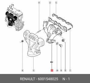 Коллектор выпускной 6001548025 RENAULT