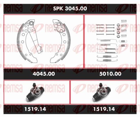 Комплект тормозных колодок SPK 3045.00 REMSA