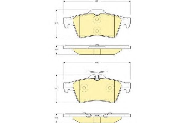 Комплект тормозных колодок, диско 6116212 GIRLING
