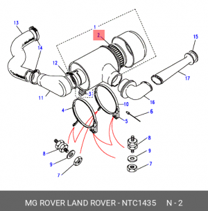 Воздушный фильтр NTC1435 MG ROVER LAND ROVER