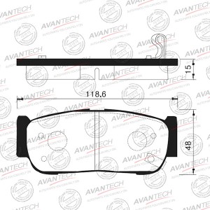 Колодки тормозные дисковые AV141 AVANTECH