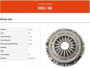 Сцепление (комплект) HDC90 VALEO PHC