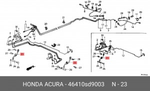 Тормозной шланг 46410SD9003 HONDA