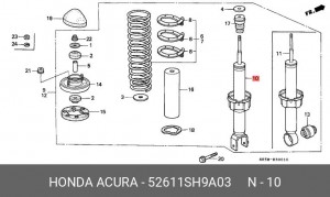 Амортизатор 52611SH9A03 HONDA