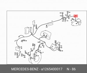 Датчик, частота вращения колеса A 126 540 00 17 MERCEDES BENZ