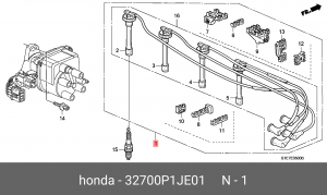 Ккомплект проводов зажигания 32700P1JE01 HONDA