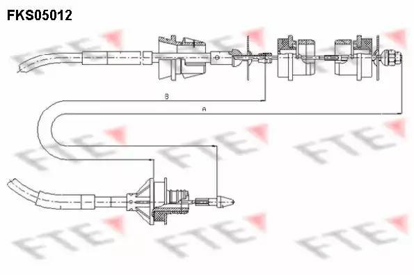 Трос, управление сцеплением FKS05012 FTE