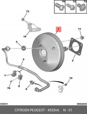 Усилитель тормозной системы 4535 V6 CITROEN PEUGEOT