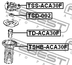 Пыльник амортизатора подвески TSHB-ACA30F FEBEST