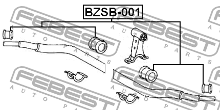 Втулки стабилизатора (комплект) BZSB-001 FEBEST