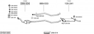 Глушитель выхлопных газов конечный 293157 BOSAL