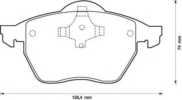 Комплект тормозных колодок, диско 571921B BENDIX JURID