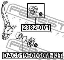 Ступица колеса 2382-001 FEBEST