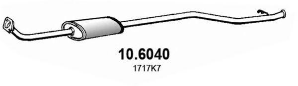 Средний глушитель выхлопных газов 106040 ASSO