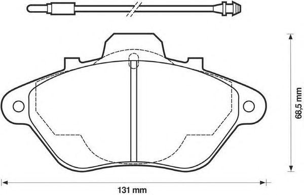 Комплект тормозных колодок, диско 571369B BENDIX JURID