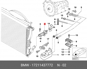 Регулятор системы охлаждения АКПП 17 21 1 437 772 BMW