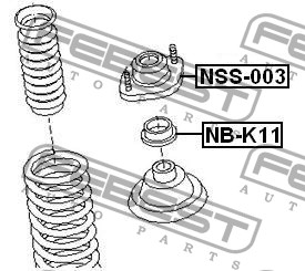 Опора амортизатора подвески NSS-003 FEBEST