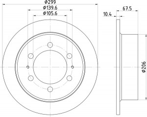 Тормозной диск MDC1371 MINTEX