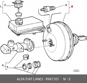 Усилитель тормозной системы 9941101 ALFA FIAT LANCIA