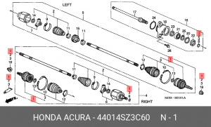 ШРУС 44014SZ3C60 HONDA